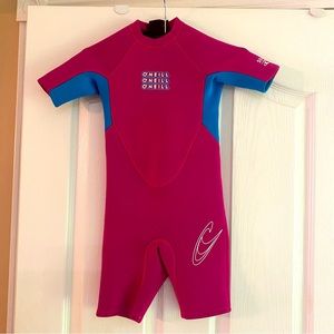 O’Neill’s children’s wetsuit. Size 4 pink preloved